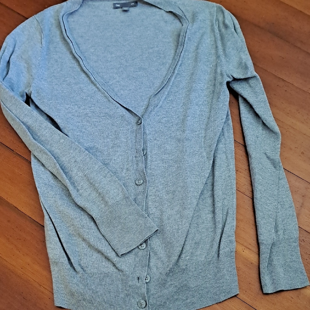 Gray Women's Cardigan Sweater